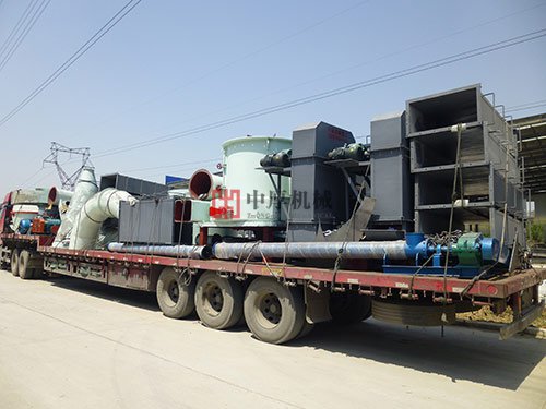 內蒙鄂爾多斯大型5R4119雷蒙磨粉機生產線設備發貨