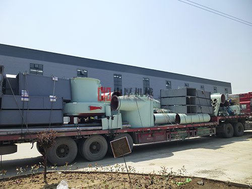 內蒙鄂爾多斯大型5R4119雷蒙磨粉機生產線設備發貨